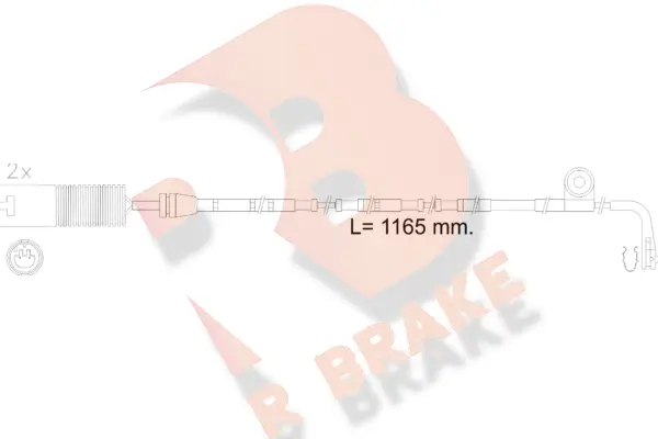 610604RB R BRAKE Сигнализатор, износ тормозных колодок (фото 1)