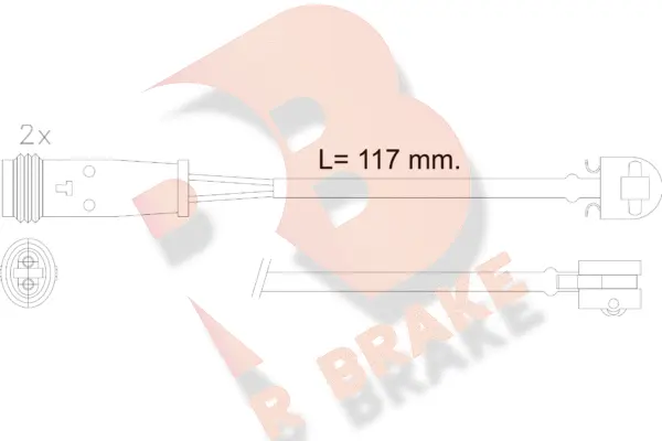 610612RB R BRAKE Сигнализатор, износ тормозных колодок (фото 1)