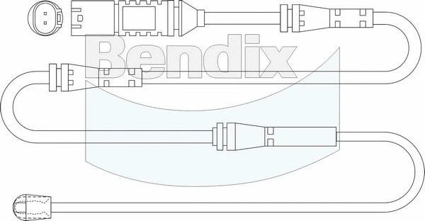 BWS1156 BENDIX Датчик, износ тормозных колодок (фото 1)