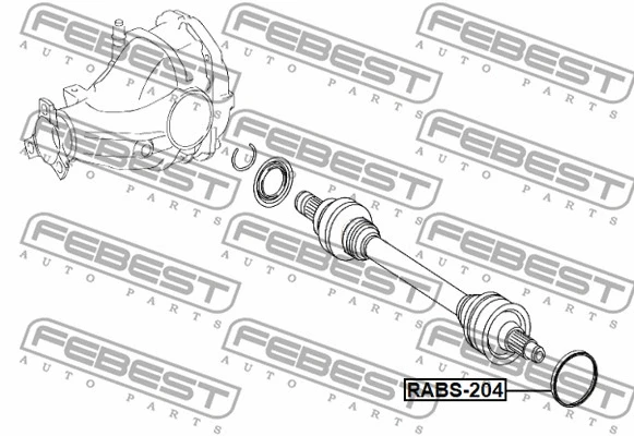 RABS-204 FEBEST Зубчатый диск импульсного датчика, противобл. устр. (фото 2)