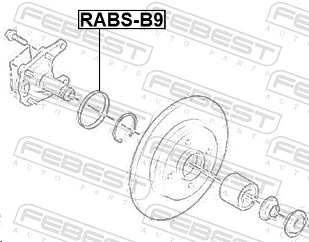 RABS-B9 FEBEST Зубчатый диск импульсного датчика, противобл. устр. (фото 1)