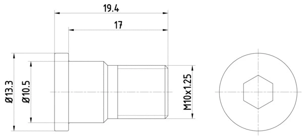 8DZ 355 209-071 BEHR/HELLA/PAGID Болт, диск тормозного механизма (фото 1)