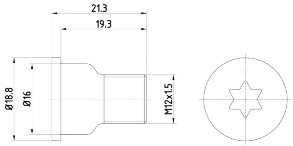 TPM0005 BEHR/HELLA/PAGID Болт, диск тормозного механизма (фото 1)