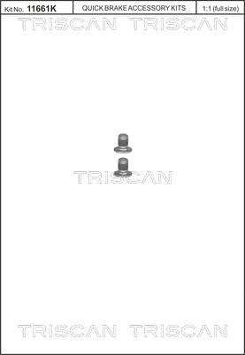 8105 116002 TRISCAN Болт, диск тормозного механизма (фото 1)
