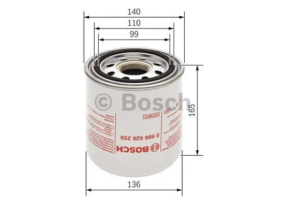 0 986 628 259 BOSCH Патрон осушителя воздуха, пневматическая система (фото 3)