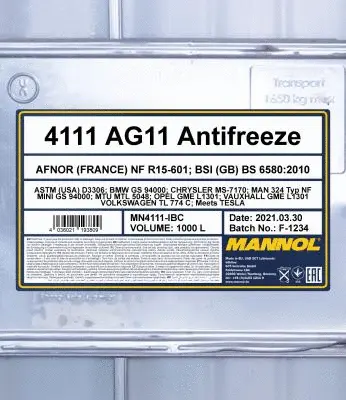 MN4111-IBC SCT - MANNOL Антифриз (фото 1)