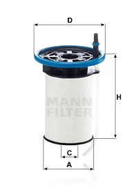 PU 7005 MANN Топливный фильтр (фото 1)