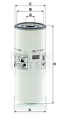 WDK 11 102/24 MANN Топливный фильтр (фото 1)