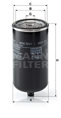 WDK 724/1 MANN Топливный фильтр (фото 1)