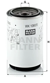 WK 1060/5 x MANN Топливный фильтр (фото 1)
