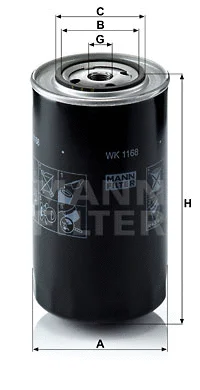 WK 1168 MANN Топливный фильтр (фото 1)