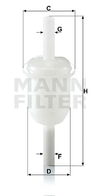 WK 31/4 (10) MANN Топливный фильтр (фото 1)