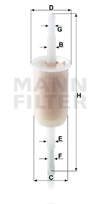 WK 32 (10) MANN Топливный фильтр (фото 1)