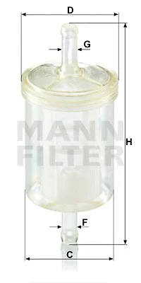 WK 43/13 MANN Топливный фильтр (фото 1)