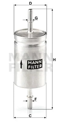 WK 512 MANN Топливный фильтр (фото 2)