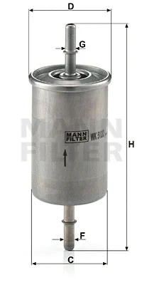 WK 512/2 MANN Топливный фильтр (фото 1)