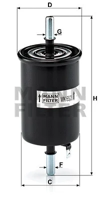 WK 55/2 MANN Топливный фильтр (фото 1)