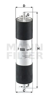 WK 6001 MANN Топливный фильтр (фото 1)
