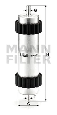 WK 6008 MANN Топливный фильтр (фото 1)
