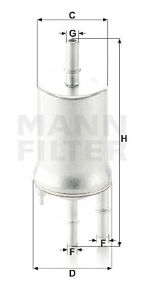 WK 6015 MANN Топливный фильтр (фото 1)