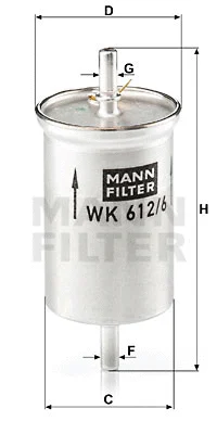 WK 612/6 MANN Топливный фильтр (фото 1)