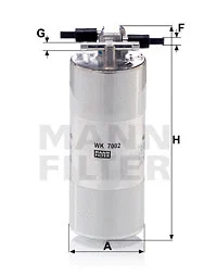 WK 7002 MANN Топливный фильтр (фото 1)