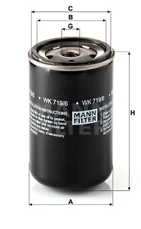 WK 719/6 MANN Топливный фильтр (фото 1)