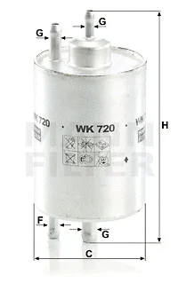 WK 720 MANN Топливный фильтр (фото 1)