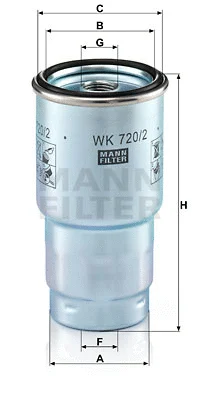 WK 720/2 x MANN Топливный фильтр (фото 1)