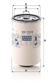 WK 723/6 MANN Топливный фильтр (фото 1)