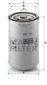WK 724 MANN Топливный фильтр (фото 1)
