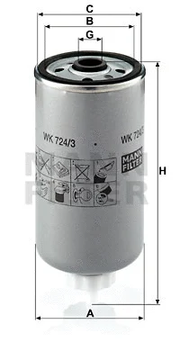 WK 724/3 MANN Топливный фильтр (фото 1)