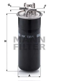 WK 735/1 MANN Топливный фильтр (фото 1)