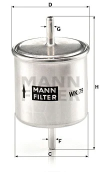 WK 79 MANN Топливный фильтр (фото 1)