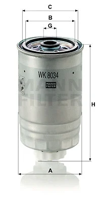 WK 8034 MANN Топливный фильтр (фото 1)