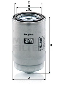 WK 8060 z MANN Топливный фильтр (фото 1)