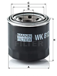 WK 812 MANN Топливный фильтр (фото 1)