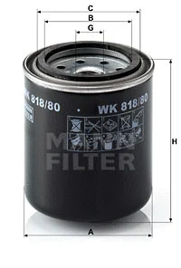 WK 818/80 MANN Топливный фильтр (фото 1)