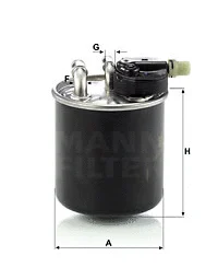 WK 820/14 MANN Топливный фильтр (фото 1)