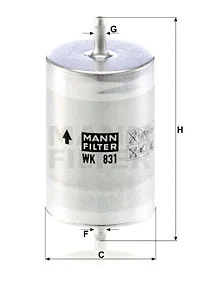 WK 831 MANN Топливный фильтр (фото 1)