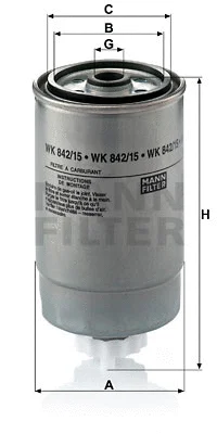 WK 842/15 MANN Топливный фильтр (фото 1)