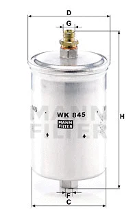 WK 845 MANN Топливный фильтр (фото 1)