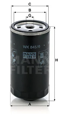WK 845/6 MANN Топливный фильтр (фото 1)