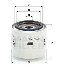 WK 8500 MANN Топливный фильтр (фото 1)