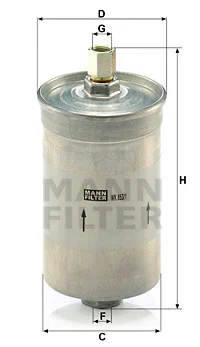 WK 853/1 MANN Топливный фильтр (фото 1)