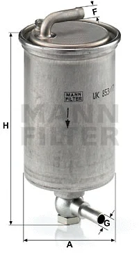 WK 853/17 MANN Топливный фильтр (фото 1)