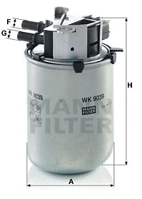 WK 9039 MANN Топливный фильтр (фото 1)