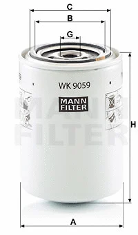 WK 9059 MANN Топливный фильтр (фото 1)
