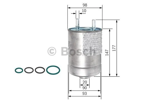 F 026 402 850 BOSCH Топливный фильтр (фото 4)