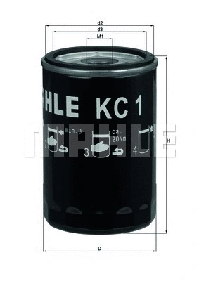 KC 1 KNECHT/MAHLE Топливный фильтр (фото 1)